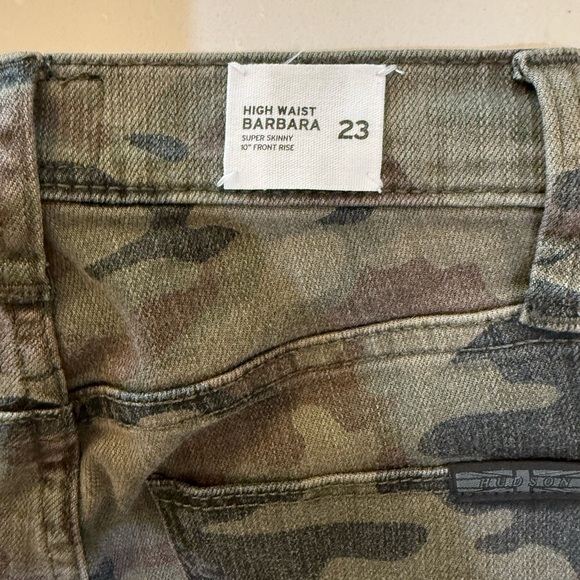 Hudson Jeans Barbara High Waist Crop Raw Hem Camouflage Stretch Skinny Jean - Picture 3 of 12